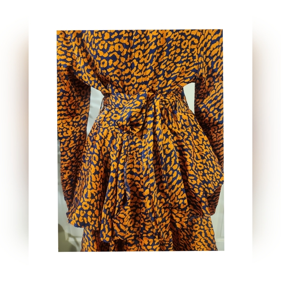 ASOS | John Zack Tall Women-s plunge front skater dress leopard Plus Size 18 NWT - Picture 7 of 10